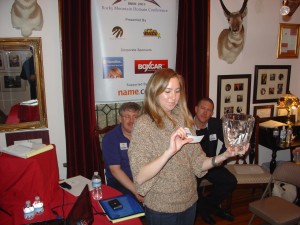 Ashley Forker of Name.com Draws for the Door Prize