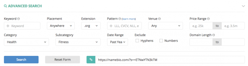 Namebio Guide to Using NameBio: Part 1 Basic Searches – NameTalent